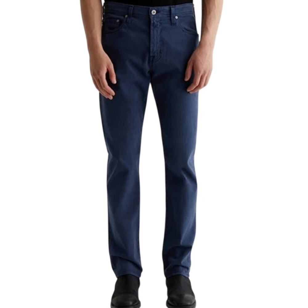 AG‎ Adriano Goldschmied Men's Everette SUD Suede Blue Slim Straight Pants 40X32
